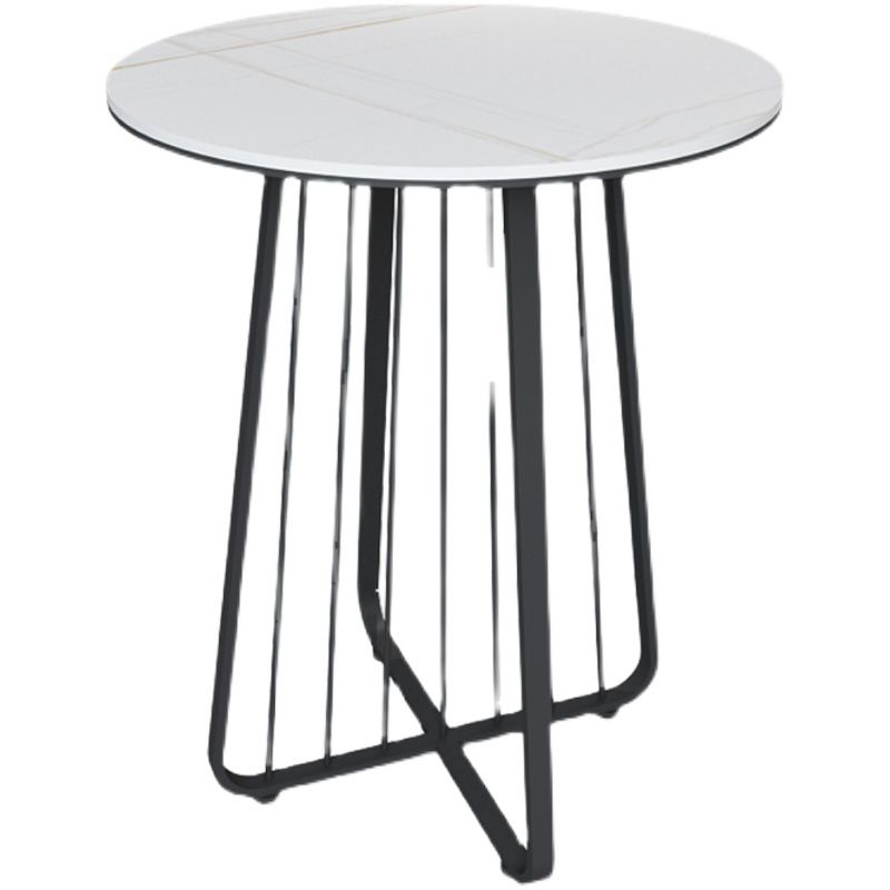 24" Tall Contemporary Round Sintered Stone Side End Table with Metal Frame Clearhalo 'Coffee & Accent Tables' 'End & Side Tables' 'end_side_table' 'end_side_tables' 'furn' 'furn_end_side_tables' 'Furniture' 'furniture_end_side_table' 'Living Room Furniture' 1200x1200_4b5f9978-fbdf-46fe-9139-4d1aba2d451e
