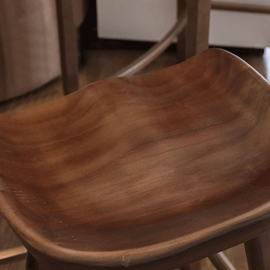 Solid Wood Bar Stool Modern Backless Counter Stool for Dining Room