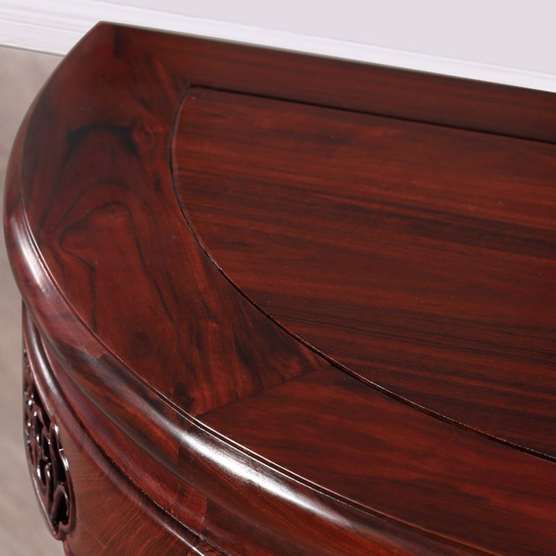 Mesa de la consola contemporánea de la mitad de la luna Sofá de la consola de madera marrón oscura
