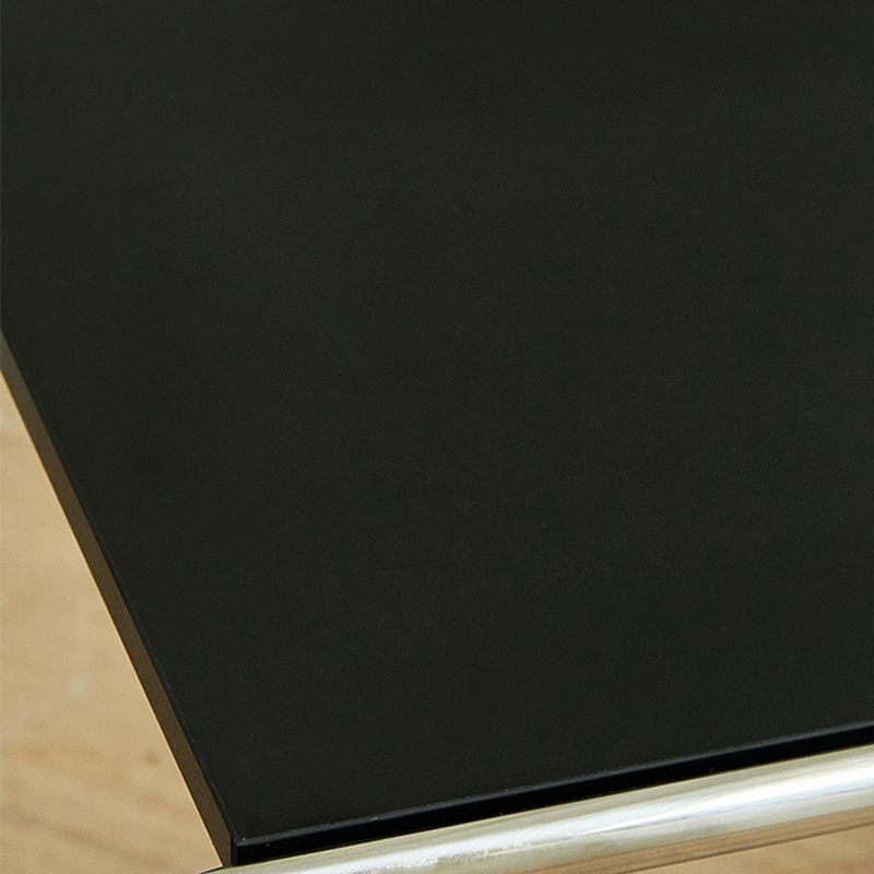 Mesa minimalista rectangular 15.7 "D Tabla final moderna de trineo de trineo de acero