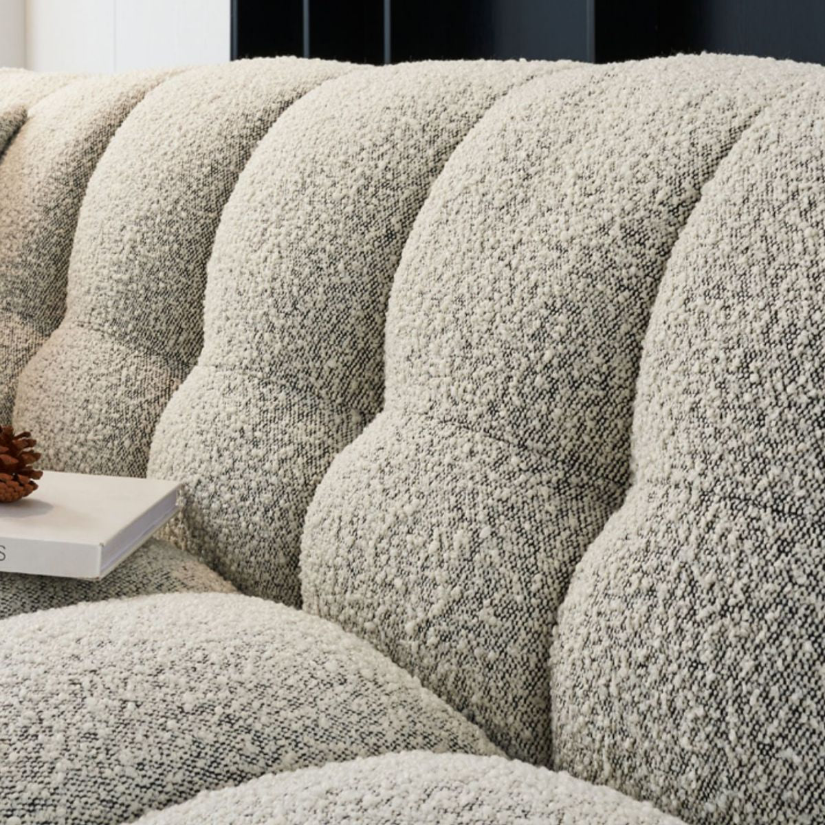 リビングルーム用の現代的な正方形の腕のタイトタイトバックソファソファ