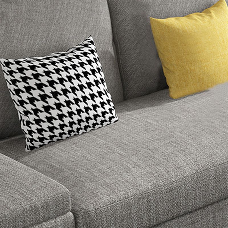 静止したストレージスリップカバーされた正方形のアームグレークッションソファ