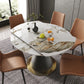 Traditional Luxury Dining Table Round Sintered Stone Pedestal Table with Metal Base Clearhalo ' dining_table' 'Dining Tables & Seating' 'Dining Tables' 'Furniture' 'furniture_dining_table' 'Kitchen & Dining Furniture' 'kitchen&dining_furn' 'kitchen' 'kitchen_dining_table' 1200x1200_4b67124e-6b88-4b69-b894-dc16ffb2ca92