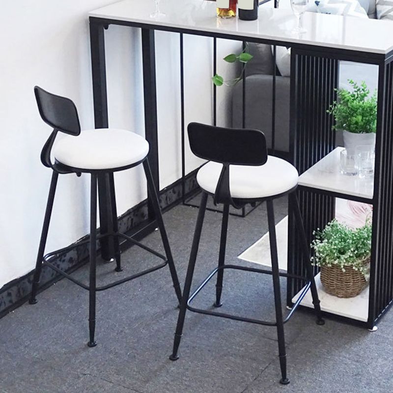 Contemporary Backrest Bar Stools Metal Barstool with Footrest Clearhalo 'Bar Furniture' 'Bar Stools' 'bar_stools' 'furn' 'furn_bar_stools' 'Furniture' 'Kitchen & Dining Furniture' 1200x1200_4b67935c-6aec-4f39-8e91-0889667bc1d7