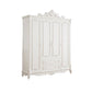 Modern Style White Wardrobe Cabinet Wood Clothes Rail Wardrobe Armoire