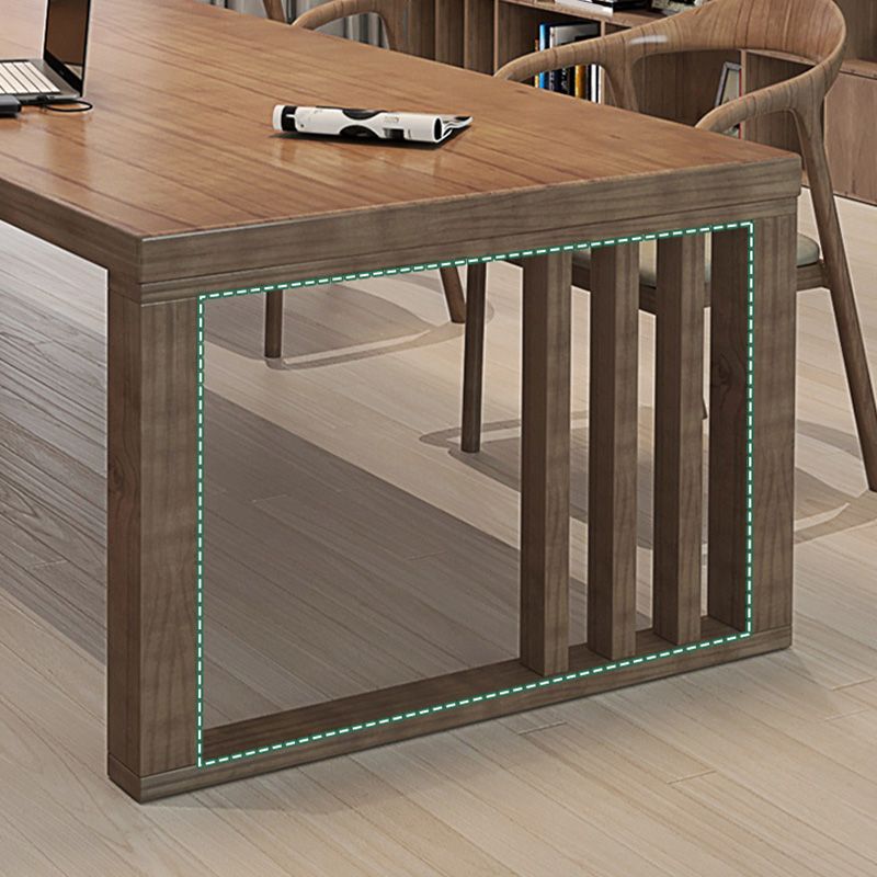 Modern 29.53" Tall Office Desk Solid Wood Rectangular Writing Desk Clearhalo 'furn' 'furn_office_desk' 'Furniture' 'Office Desks' 'Office Furniture' 'office_desk' 1200x1200_4b6a34fc-1fb2-438c-b901-bef37e4121d1