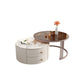 Round Frame Glam Coffee Table Set Slate Nesting Coffee Table Set