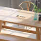 Modern Pine Trestle Dining Table Wood Rectangle Table in Natural Clearhalo 'Dining Tables & Seating' 'Dining Tables' 'dining_table' 'furn' 'furn_dining_table' 'Furniture' 'Kitchen & Dining Furniture' 1200x1200_4b6bab5d-f8a6-4b19-a0a1-5658f0e5da8a