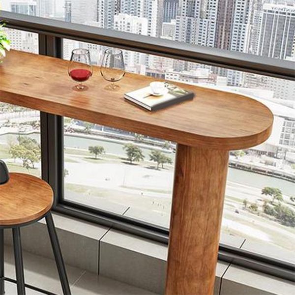 Industrial Style Wood 1/2 Pieces Bar Table Set Rectangle Bar Table for Home Clearhalo 'Bar Furniture' 'furn' 'furn_home_bar_bar_sets' 'Furniture' 'Home Bars & Bar Sets' 'home_bar_bar_sets' 'Kitchen & Dining Furniture' 1200x1200_4b6c255d-2576-44ce-953a-460340fbdd33