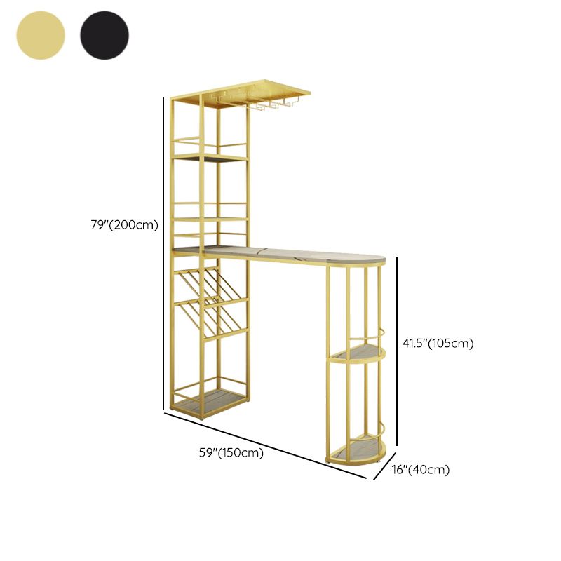 Modern Stone Bar Table Double Pedestal Bar Desk with Storage Shelf Clearhalo 'Bar Furniture' 'Bar Tables' 'bar_tables' 'furn' 'furn_bar_tables' 'Furniture' 'Kitchen & Dining Furniture' 1200x1200_4b6c95f5-0a88-409a-b23c-468708d47bc7
