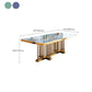 Glam Dining Stone Table Dining Rectangle Table with Metal Legs for Home Use Clearhalo 'Dining Tables & Seating' 'Dining Tables' 'dining_table' 'furn' 'furn_dining_table' 'Furniture' 'Kitchen & Dining Furniture' 1200x1200_4b6f8819-03c0-449b-96d7-75ba7c36dbe6