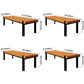 Rectangle 4 Legs Industrial Dining Table Wood Color Fixed Table with Solid Wood Clearhalo ' dining_table' 'Dining Tables & Seating' 'Dining Tables' 'furn' 'furn_dining_table' 'Furniture' 'furniture_dining_table' 'Kitchen & Dining Furniture' 'kitchen&dining_furn' 'kitchen' 'kitchen_dining_table' 1200x1200_4b7090a2-4347-43dd-8a02-c0674316b016