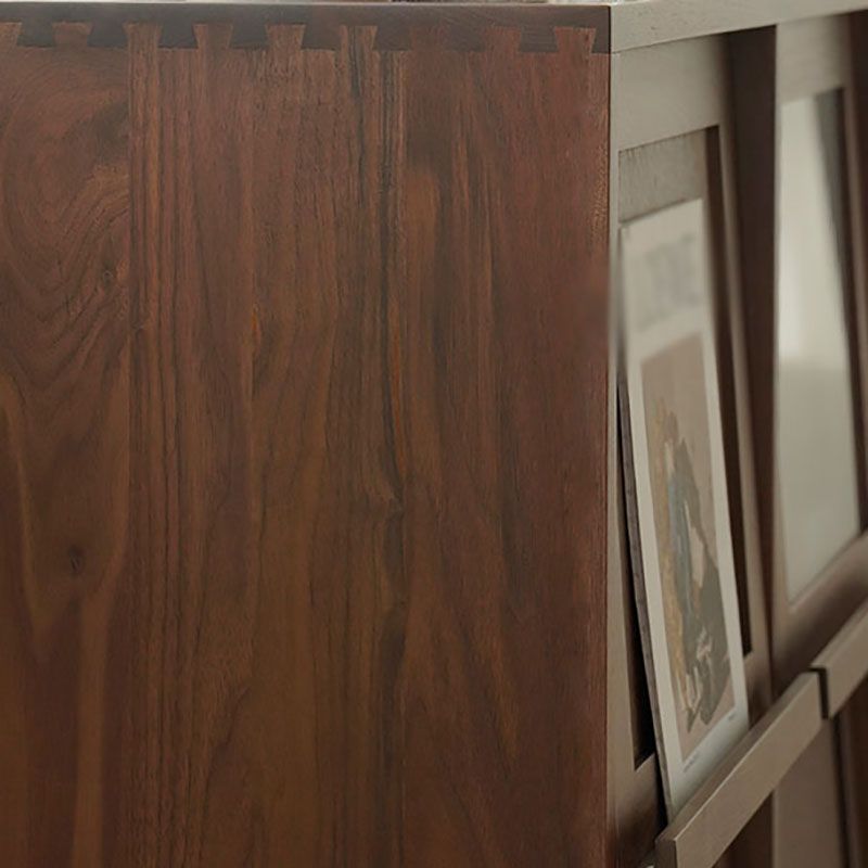 4 Doors Wood Buffet Server 37-inch Height Kitchen Server for Dinning Room Clearhalo 'buffet_sideboard' 'Buffets & Sideboards' 'furn' 'furn_buffet_sideboard' 'Furniture' 'Kitchen & Dining Furniture' 1200x1200_4b71b133-2996-4302-a4ec-da8d13d1852c