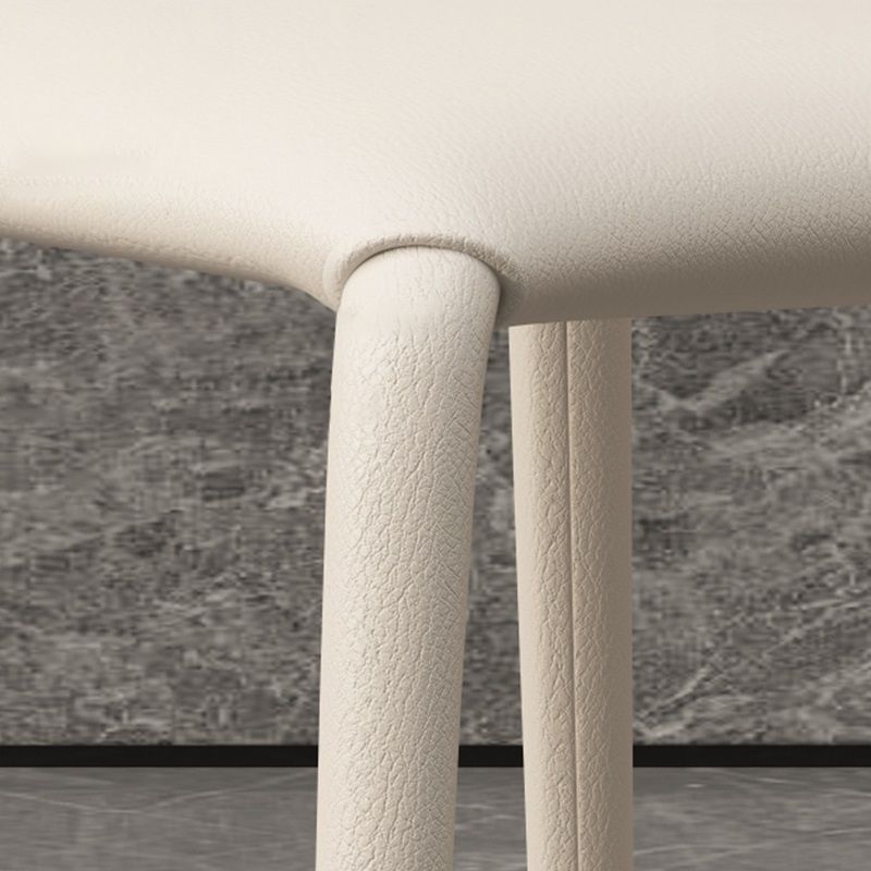 Modern Simple Side Chair Faux Leather Wingback Chair for Living Room