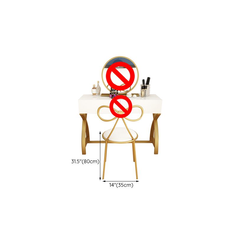 Glama-Waschtisch mit Schublade hellweißes Holz Make-up Eitelkeit, 15,74 "breit