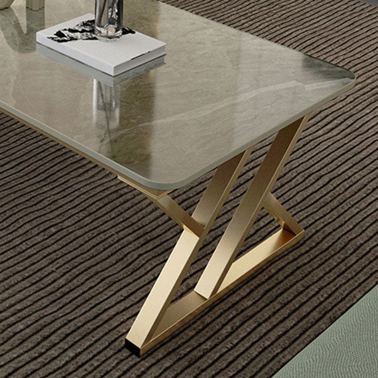 Tavolino da caffè top rettangolo con tavolino da cocktail in base a slitta