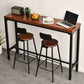 Solid Wood Top Bar Table Set 1/3/5 Pcs Iron Frame Bar Table and Stools Clearhalo 'Bar Furniture' 'furn' 'furn_home_bar_bar_sets' 'Furniture' 'Home Bars & Bar Sets' 'home_bar_bar_sets' 'Kitchen & Dining Furniture' 1200x1200_4b73ff4a-0795-4e00-a7e3-9b618894bde8