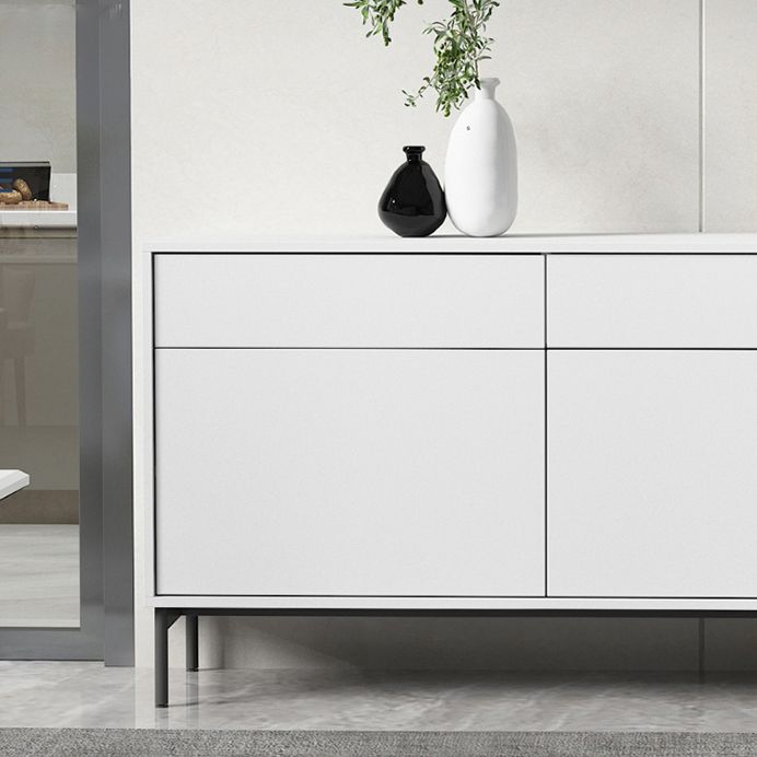 Sideboard di legno moderno moderno mobile rettangolo con cassetti e porte