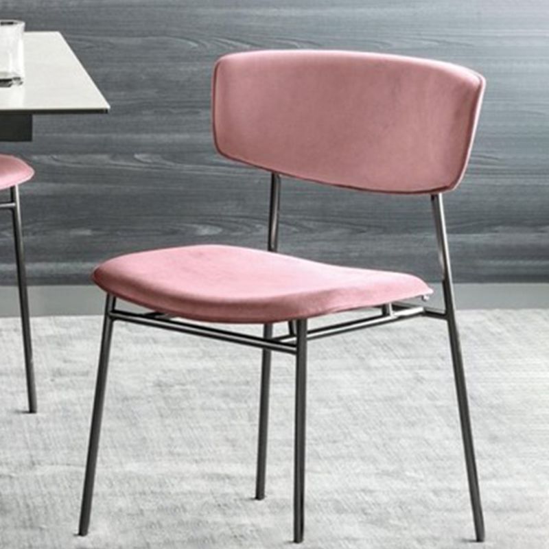 Leather Contemporary Restaurant Side Chair Open Dark Color Dining Chair Clearhalo ' kitchen&dining_furn' 'Dining Chairs' 'Dining Tables & Seating' 'dining_chair' 'furn' 'furn_dining_chair' 'Furniture' 'furniture_dining_chair' 'Kitchen & Dining Furniture' 'kitchen' 1200x1200_4b75d7cb-6463-408a-a140-aba5ffce988c