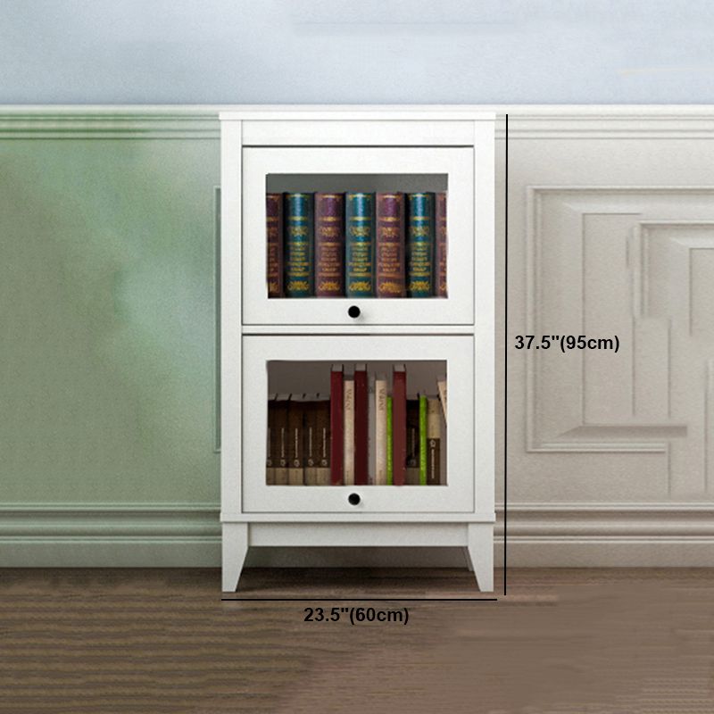 White Manufactured Wood Standard Bookcase Modern Bookshelf with Glass Doors Clearhalo 'Bookcases' 'furn' 'furn_bookcases' 'Furniture' 'furniture_bookcases' 'Office Furniture' 1200x1200_4b7650ea-bde0-46a3-a59a-7bff2d06be60