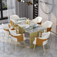 Luxury Sintered Stone Dining Table Rectangle Table with Double Pedestal Clearhalo 'Dining Tables & Seating' 'Dining Tables' 'dining_table' 'furn' 'furn_dining_table' 'Furniture' 'furniture_dining_table' 'Kitchen & Dining Furniture' 'kitchen' 'kitchen_dining_table' 1200x1200_4b767a29-e20a-447f-b765-ef2bf8ac6f4b