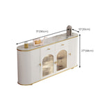 Buffet glam buffet Portes en verre armoires buffet de restauration avec lumières LED