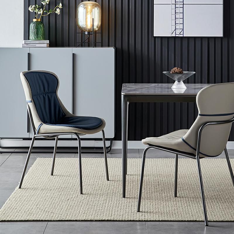 Industrial Style Home Side Chair Set Leather Dining Chair with Metal Legs Clearhalo ' kitchen&dining_furn' 'Dining Chairs' 'Dining Tables & Seating' 'dining_chair' 'furn' 'furn_dining_chair' 'Furniture' 'furniture_dining_chair' 'Kitchen & Dining Furniture' 'kitchen' 1200x1200_4b78cbbb-f307-4220-b8dc-2a19f45f8cbb