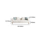 Modern Style Sofa with Pillows Wool/Faux Leather Tuxedo Arm Seating