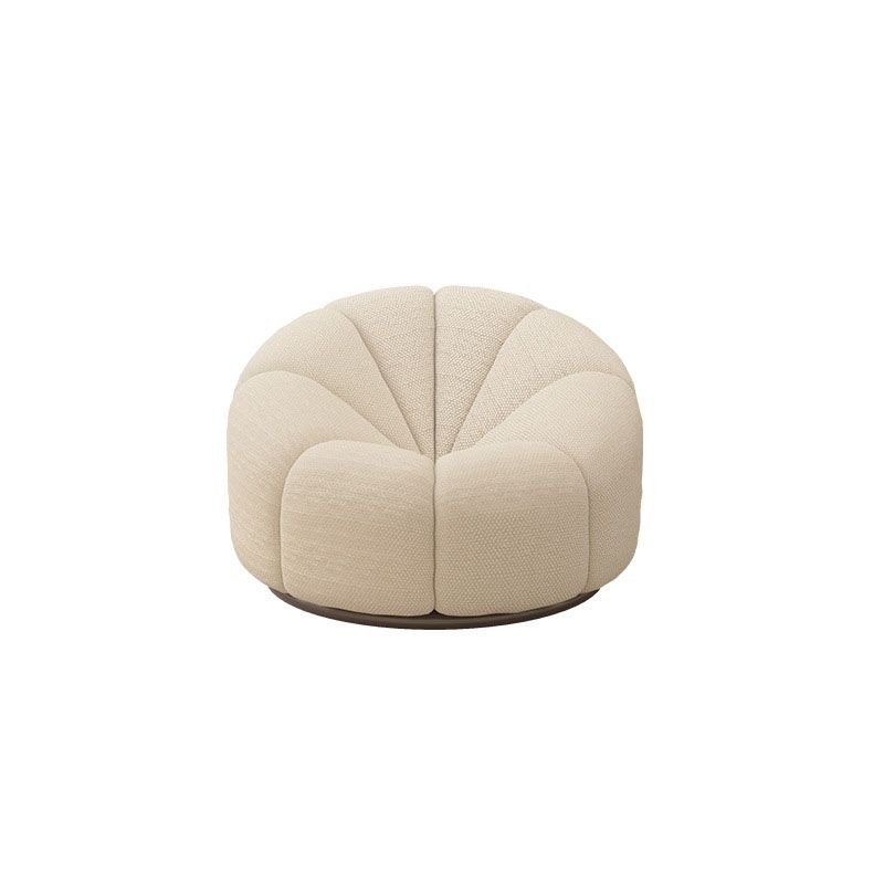 Beige Chenille Curved Sofa Modern 1/2/3-Seater Statement Sofa