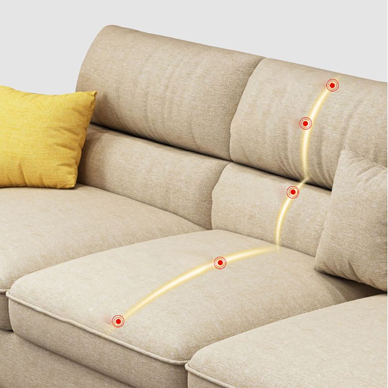 Nordic Stationary Living Room Recessed Arm Cushions Sofa Chaise Clearhalo 'furn' 'furn_sectionals' 'Furniture' 'Living Room Furniture' 'Sectionals' 1200x1200_4b7b59bf-92d7-48f9-a247-040bdfe1b384