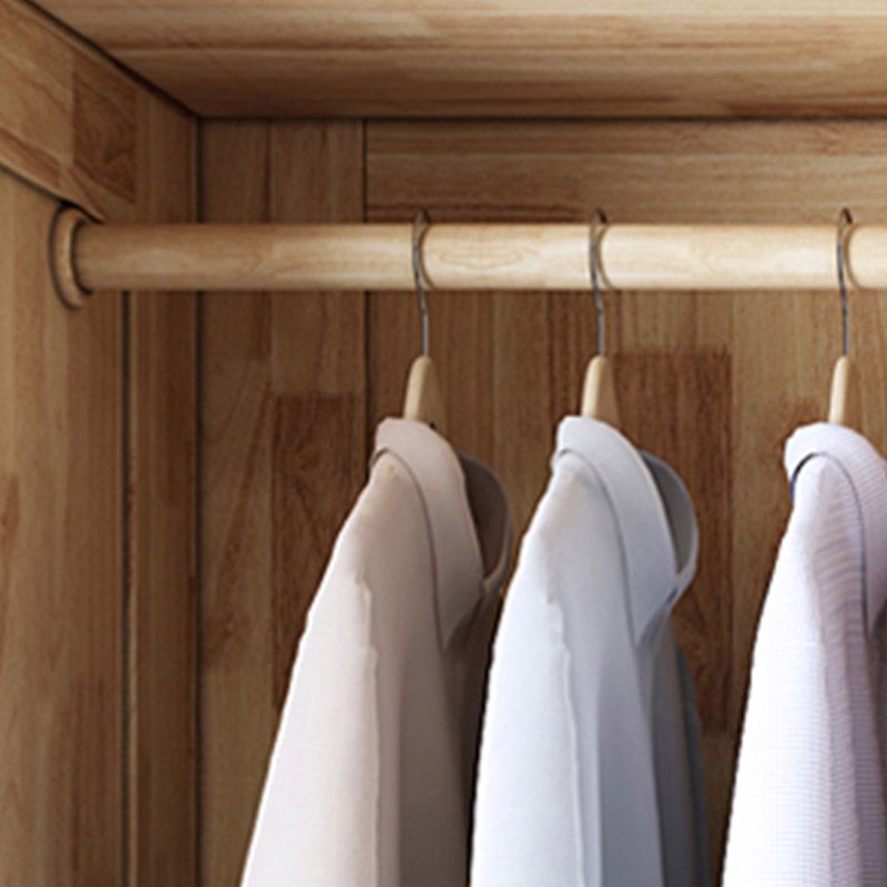 Armoire de style contemporain Armoire en bois massif placard de garde-robe avec portes et tiroir