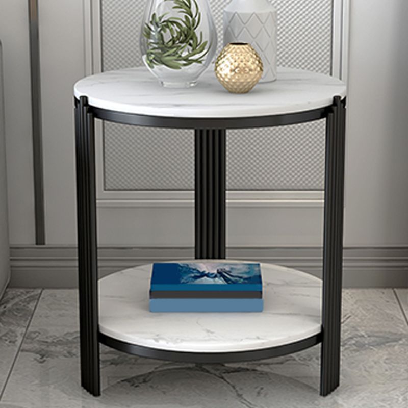 Table de coin à ardoise minimaliste 3 jambes Table de l'extrémité latérale avec stockage