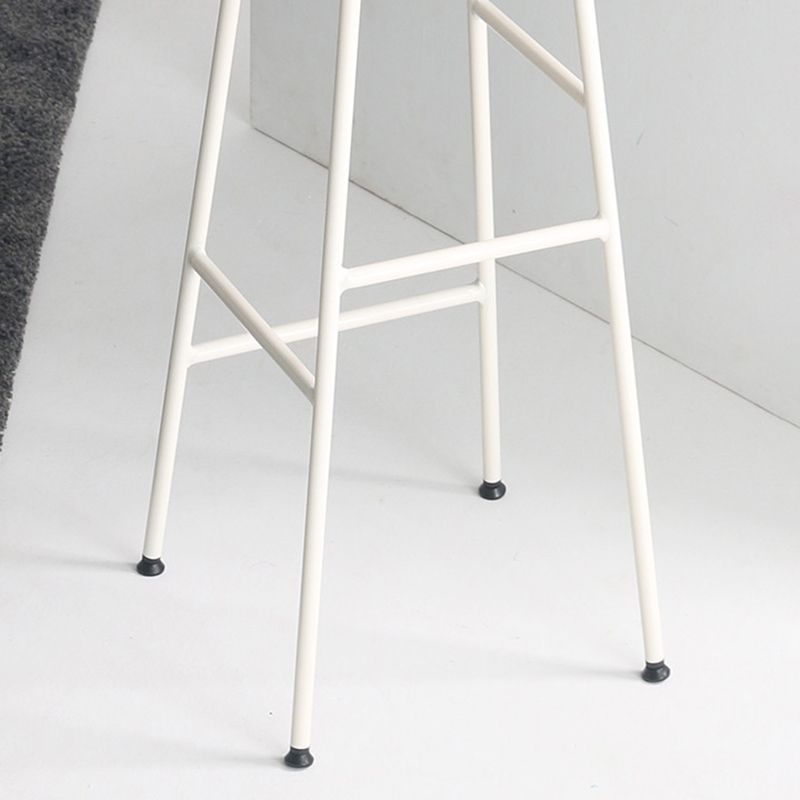 Modern Armless Backless Counter Stool Steel Dessert Shop Bar Stool with Wooden Seat Clearhalo 'Bar Furniture' 'Bar Stools' 'bar_stools' 'furn' 'furn_bar_stools' 'furniture_bar_stools' 'Kitchen & Dining Furniture' 'kitchen&dining_furn' 'kitchen' 'kitchen_furn' Furniture' 1200x1200_4b7eff69-79d3-4d08-ba28-1cb98e5b5a2d