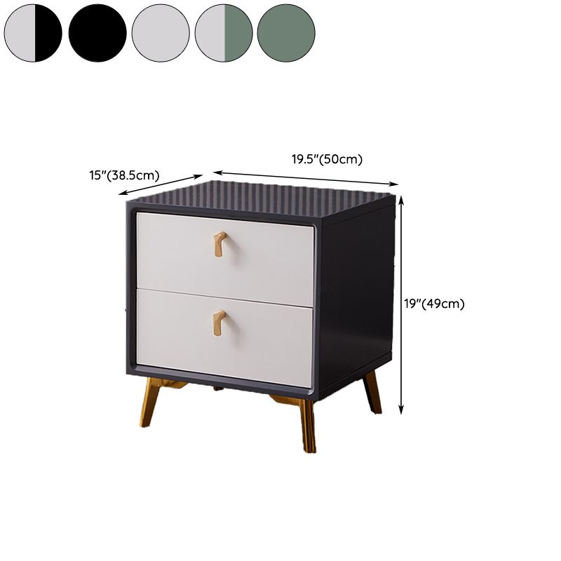 Tablette de chevet de lit en bois massif avec tiroirs modernes avec tiroirs