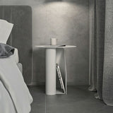 Comodino di ferro contemporaneo tavolo da notte aperto con 1 scaffale, alto 18,5 "