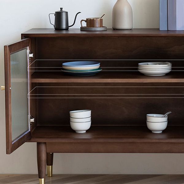 Contemporary Sideboard Cabinet Solid Wood Sideboard Table 55.12 "L x 15.75 "W x 31.50 "H Clearhalo 'buffet_sideboard' 'Buffets & Sideboards' 'furn' 'furn_buffet_sideboard' 'Furniture' 'Kitchen & Dining Furniture' 1200x1200_4b7fafbe-d3b2-4739-b4f0-9aa823122ef6