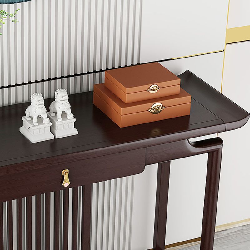 Tavolo da console contemporanea a forma di rettangolo tavolo da divano console in legno marrone