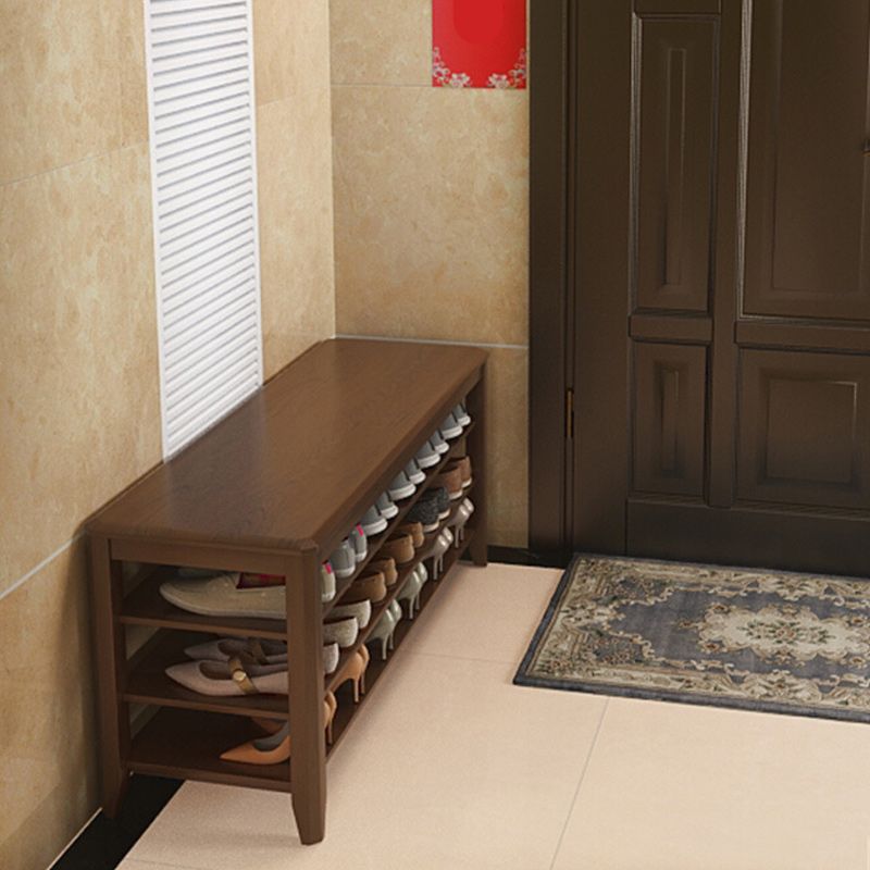 Rectangle 11.8" Wide Entryway Bench Modern Solid Wood Bench with Storage Clearhalo 'Benches' 'Chairs & Seating' 'furn' 'furn_benches' 'Furniture' 'Living Room Furniture' 1200x1200_4b811fc3-01c2-44bd-aa51-672af50406cf