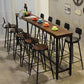 1/6/11 Pieces Industrial Rectangular Pub Table Set Solid Wood Counter Table Set Clearhalo 'Bar Furniture' 'furn' 'furn_home_bar_bar_sets' 'Furniture' 'Home Bars & Bar Sets' 'home_bar_bar_sets' 'Kitchen & Dining Furniture' 1200x1200_4b83a108-a674-4a6f-881d-b5c55178dff4
