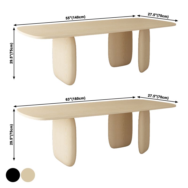 Simple Style Pine Solid Wood Dining Table 3 Legs Base Oval Table for Home Clearhalo ' dining_table' 'Dining Tables & Seating' 'Dining Tables' 'furn' 'furn_dining_table' 'Furniture' 'furniture_dining_table' 'Kitchen & Dining Furniture' 'kitchen&dining_furn' 'kitchen' 'kitchen_dining_table' 1200x1200_4b8455fc-7ab4-4081-af6c-1acb54440fb5