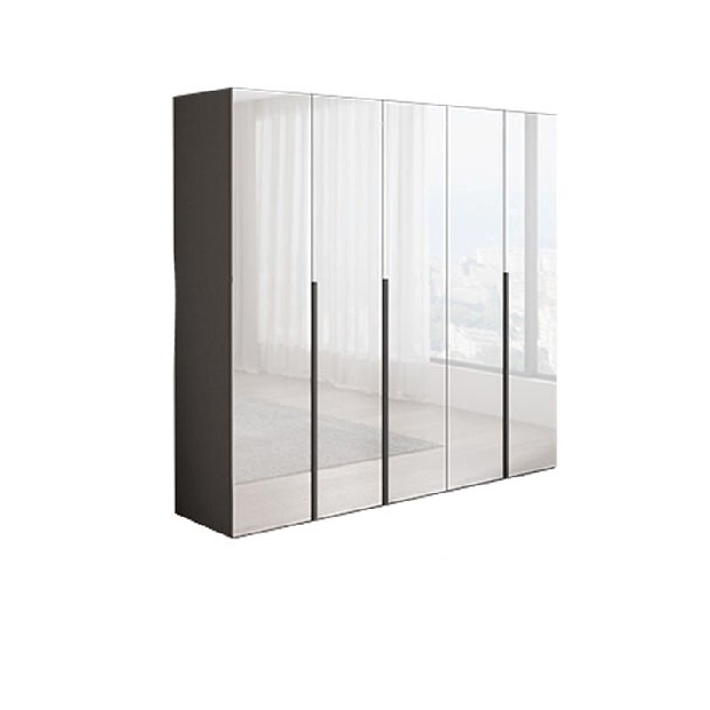 Dormitorio Gabinete de vestuario de madera Armario moderno con suaves puertas cerradas