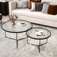 Contemporary Coffee Table Set Glass Round 2-Piece Coffee Cocktail Table Clearhalo 'Coffee & Accent Tables' 'Coffee Tables' 'coffee_tables' 'furn' 'furn_coffee_tables' 'Furniture' 'Living Room Furniture' 1200x1200_4b85a826-41da-4e57-b5e7-257d0a265ffe