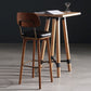 Leather Bar Stools with Wood Frame Contemporary Armless Stools for Home