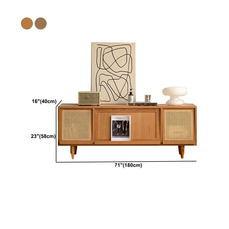 Style de style moderne Stand Brun Couleur de rangement fermé Console TV avec armoire