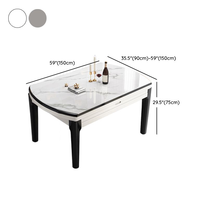 Muebles de piedra de estilo moderno 7/9 piezas 4 patas mesa con silla sin brazo