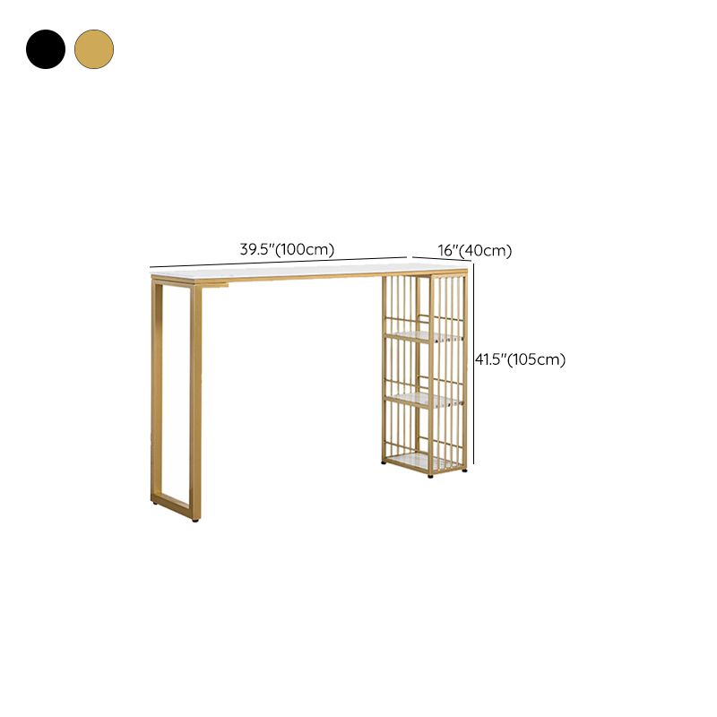 Table de bar rectangulaire de style moderne, table stockable pour le salon