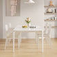 Pièces modernes 1/3/4/5/7 Pièces Table à manger Set Pierre Rectangle Meubles en blanc