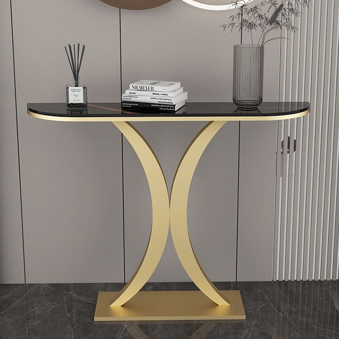Tavolo di accento console contemporanea Antique Finitura Malf Moon Console Table