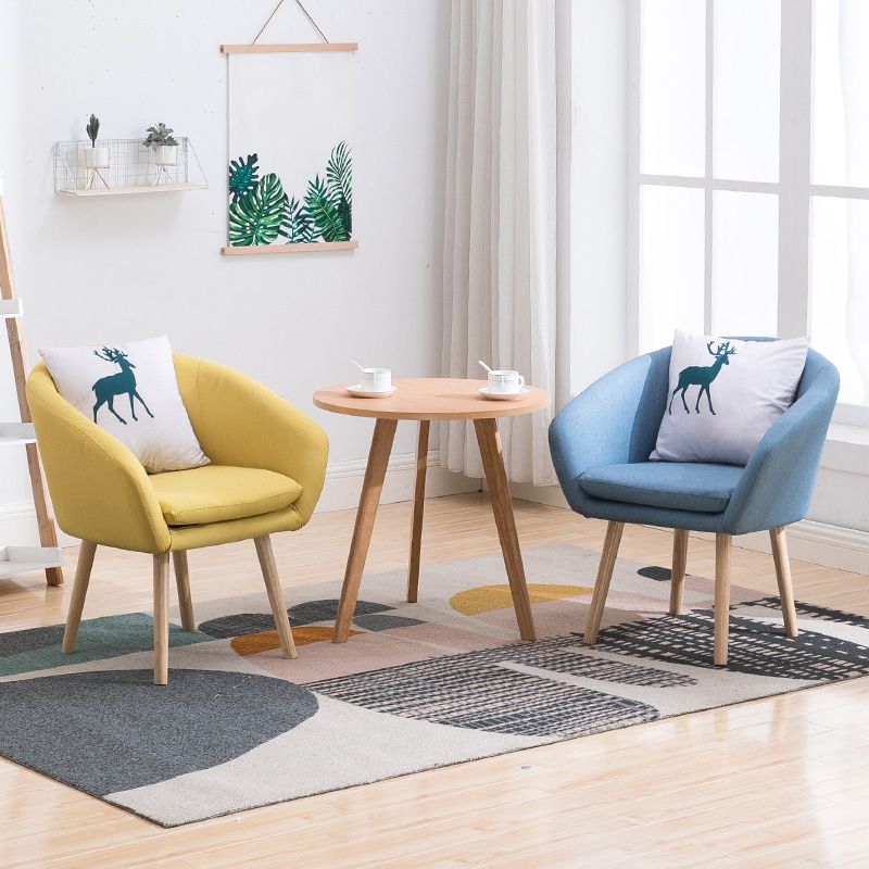 Contemporary Sloped Arms Accent Armchair Basic Four Leg Arm Chair Clearhalo 'Accent Chairs' 'accent_chairs' 'Chairs & Seating' 'furn' 'furn_accent_chairs' 'Furniture' 'Living Room Furniture' 1200x1200_4b8b74e1-3744-4811-8e95-5a75f55c53ae