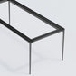 Modern Rectangle Stone Dining Table Black Frame Kitchen Table